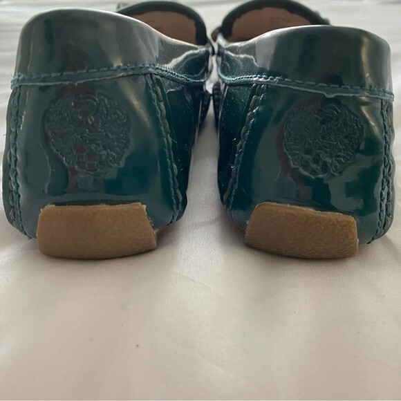 Vince Camuto Bow Tie Decor Green Patent Leather Flats Loafer Shoe Size 7M - Picture 8 of 11